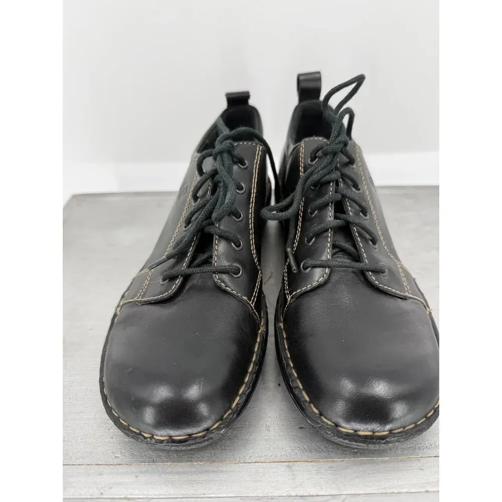 Børn Women's Jean Leather Oxford Lace-Up Shoes Black Size 6.5 M Style: W32146